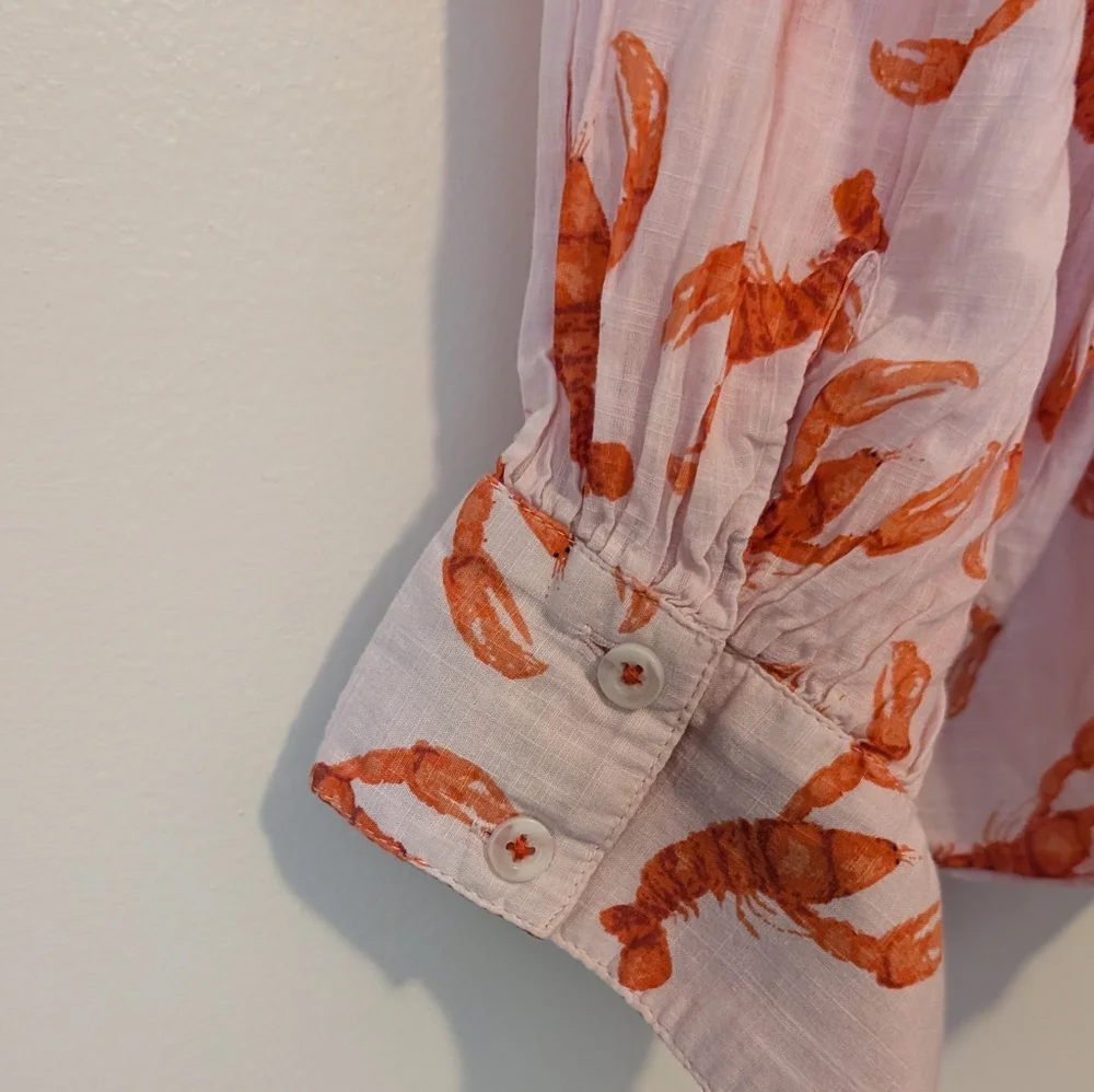 Maeve Anthropologie Lobster Button Up Shirt - Picture 7 of 7